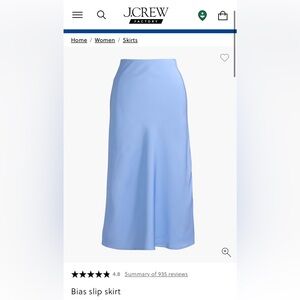 J Crew Bias Slip Skirt